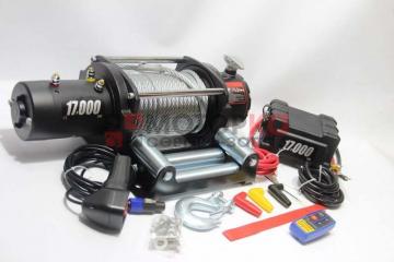 Лебедка Grizzly 17000 lbs / 7727 кг Electric Winch стальной трос на эвакуатор