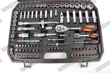 Запчасть профессиональный набор инструментов 142 предмета в защитном кейсе для ремонта автомобиля/ спец автонабор необходимые ключи головоки