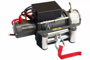 Лебёдка электрическая 12V Electric Winch 12000 lbs / Трос кевларовый