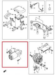 Стартер GRAND VITARA 2005-2015 TDA4W J24B