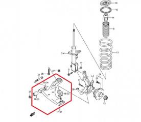 Рычаг передний левый SUZUKI GRAND VITARA TD54W J20A
