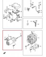 Стартер GRAND VITARA 2005-2015 TDA4W J24B