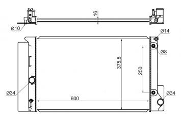 Радиатор основной COROLLA ZRE152