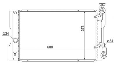 Радиатор основной TOYOTA COROLLA  06- TY0001-140 новая