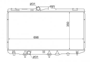 Радиатор основной COROLLA 92-00 AE100