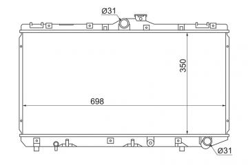 Радиатор основной COROLLA 92-96 CE100