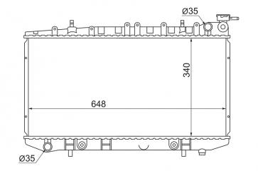 Радиатор основной NISSAN AVENIR 10 SR18 \ SR20 RDA213048 новая