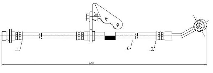 Шланг тормозной левый HONDA CIVIC 94- 01465-S04-J01 новая