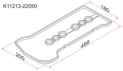 Прокладка клапанной крышки TOYOTA Allion 1NZ K11213-22050 новая