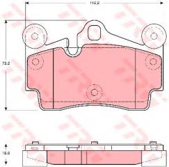 Колодки VW TOUAREG GDB1653 новая