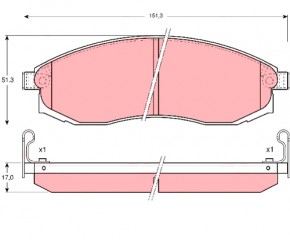 Запчасть колодки NISSAN CEFIRO