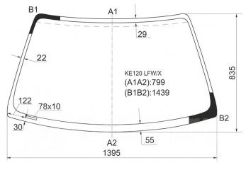 Стекло лобовое TOYOTA COROLLA AE110 2C 56111-0W410 новая