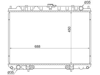 Запчасть радиатор основной NISSAN RNESSA 99-