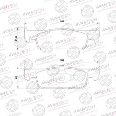 Тормозные колодки переднее AV1702 новая