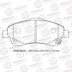 Тормозные колодки переднее AV1083 новая