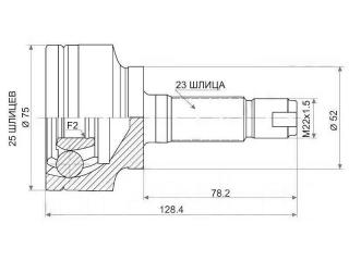 Шрус (граната) передний HONDA FIT 2000-2006