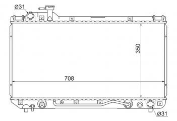 Радиатор охлаждения TOYOTA RAV4 1994-1998