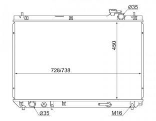 Запчасть радиатор охлаждения TOYOTA HIGHLANDER 1998-2007