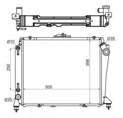 Радиатор охлаждения TOYOTA HIACE