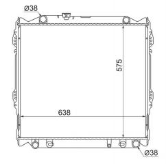 Запчасть радиатор охлаждения TOYOTA LAND CRUISER