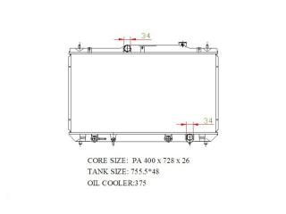 Радиатор охлаждения TOYOTA CAMRY