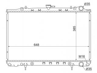 Радиатор охлаждения NISSAN CEFIRO 1989-1994 A31 CA18I NS000431 новая