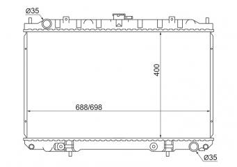 Радиатор охлаждения NISSAN CEFIRO A33 VQ20DE NS000433 новая