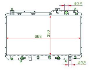 Радиатор охлаждения HONDA CR-V