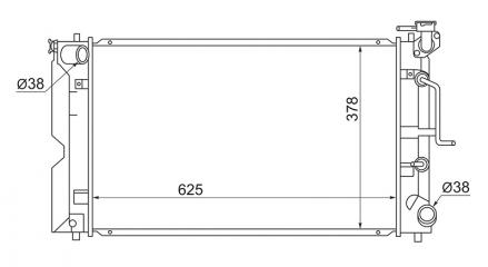 Радиатор охлаждения TOYOTA COROLLA 2000-2006