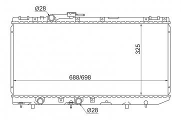 Радиатор охлаждения TOYOTA TERCEL 1990-1994