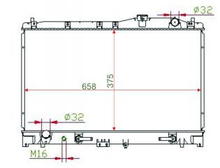 Радиатор охлаждения HONDA INSPIRE