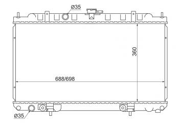 Радиатор охлаждения NISSAN PRIMERA 2001-2008