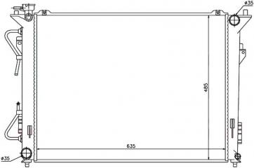 Радиатор охлаждения HYUNDAI SONATA 2005-2009
