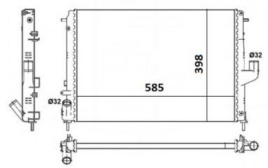 Радиатор охлаждения RENAULT DUSTER 2008-