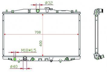 Радиатор охлаждения HONDA ACCORD 2002-