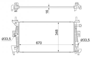 Радиатор охлаждения FORD FOCUS III 2011-
