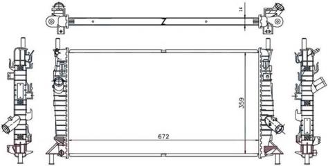 Запчасть радиатор охлаждения FORD FOCUS II 2004-2011