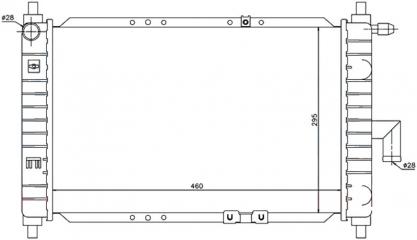 Запчасть радиатор охлаждения DAEWOO MATIZ 2000-