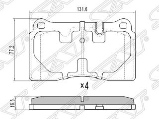 Тормозные колодки переднее VOLKSWAGEN TOUAREG ST-7L6698151E новая