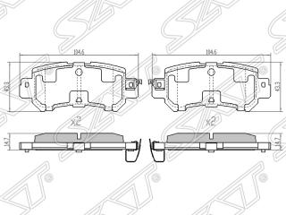 Тормозные колодки заднее MAZDA CX-5 2013 ST-K0Y1-26-48Z новая