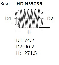 Пружина подвески (усиленная) задняя NISSAN JUKE F15E 55020-1KD0A новая