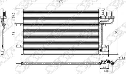 Радиатор кондиционера FORD FOCUS AODB ST-FDA5-394-0 новая