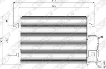 Радиатор кондиционера AUDI A6 4B2 ST-AD04-394-A0 новая