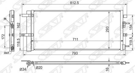 Радиатор кондиционера FORD MONDEO CNG ST-FD31-394-0 новая