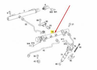 Топливная рейка левая C-CLASS 2005 W203 642.910 3.0L