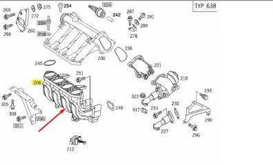 Коллектор впускной V 2003 W638 611.980