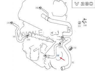 Патрубок V 2000 W638 104.900 2.8L