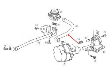 Патрубок воздушный V 2002 W638 111.980 2.3 L