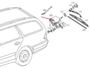 Мотор стеклоочистителя E 2000 S210 112.914 2.6L