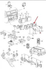 Блок управления печки MULTIVAN 1993 T4 AAF 2.5L